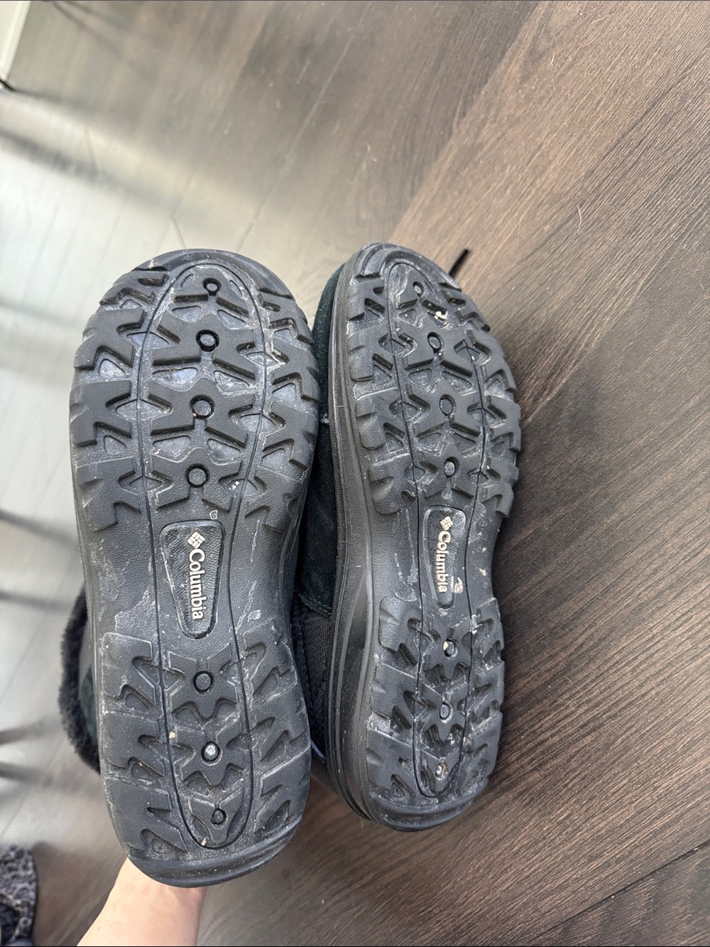 Columbia Winter Furry Boots 9.5 Black - Picture 4 of 5